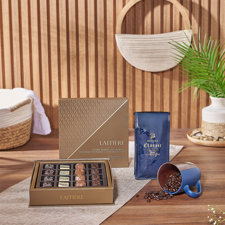 The Rich Coffee & Truffle Gift Set from New Jersey Baskets to New Jersey delivery