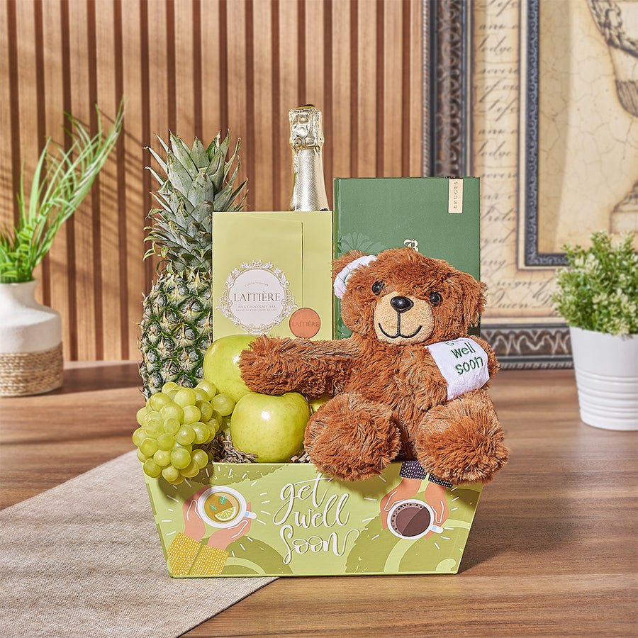 The Fruity Wonder Get Well Champagne Set from New Jersey Baskets - New Jersey delivery