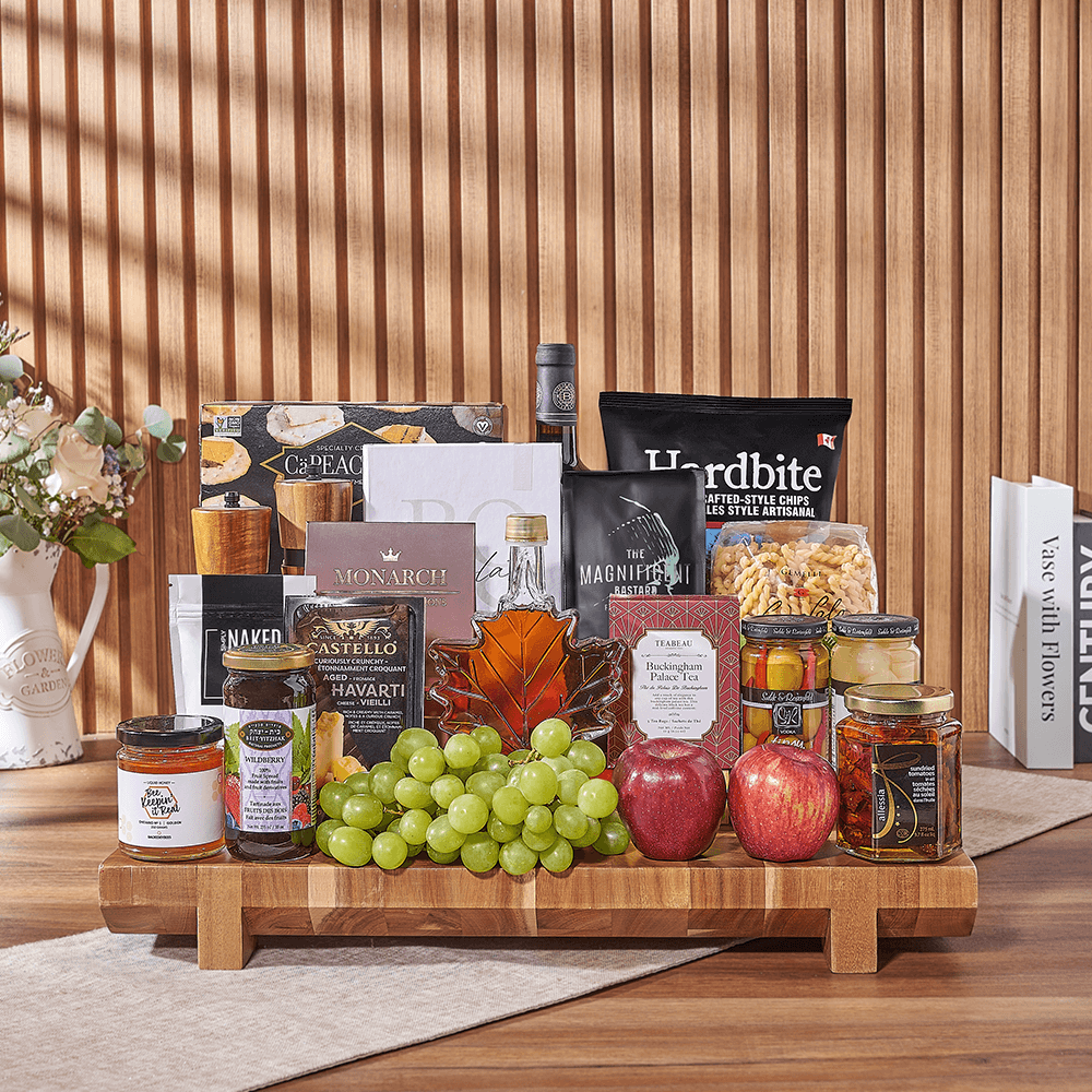 Classic Kosher Wine Basket – how the gift is presented
