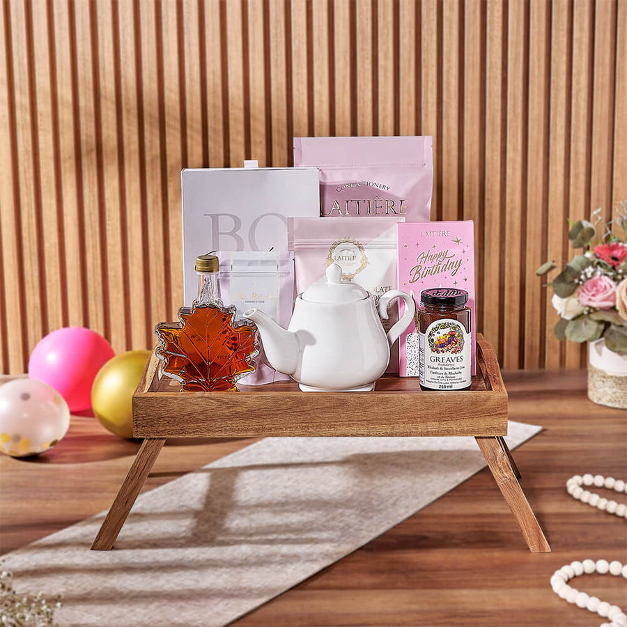 Birthday Bash Tea Tray, birthday gift, birthday, tea gift, tea, chocolate gift, chocolate, New Jersey delivery