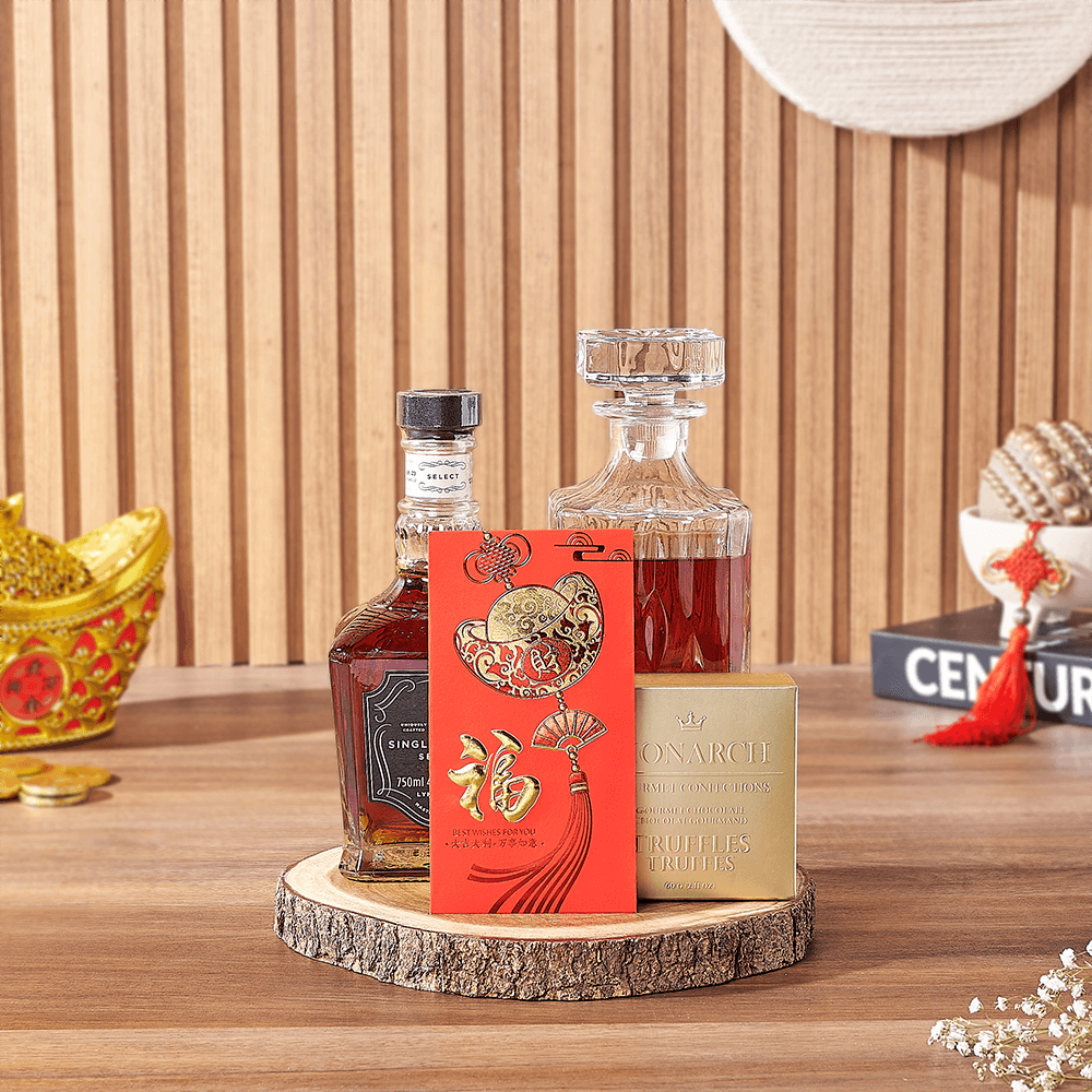 Chinese New Year Liquor Decanter Set – how the gift is presented