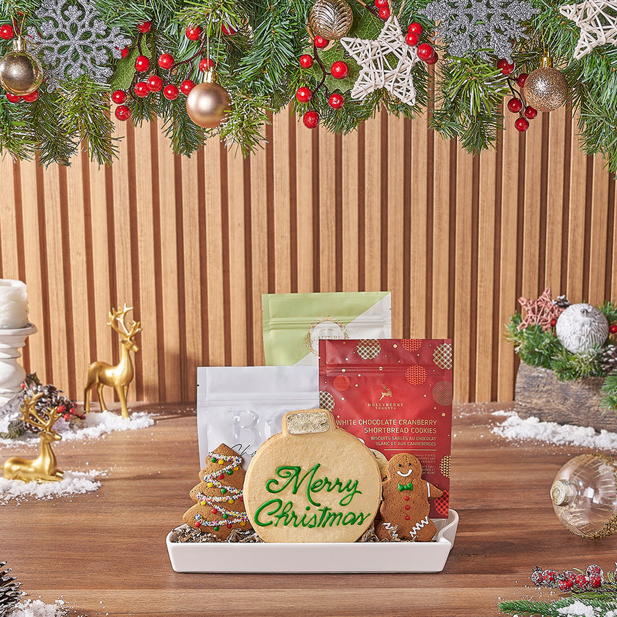 Christmas Cookie Gift Basket is exactly what it sounds like: a delightful assortment of cookies perfect for indulging in during the holiday season - New Jersey Delivery