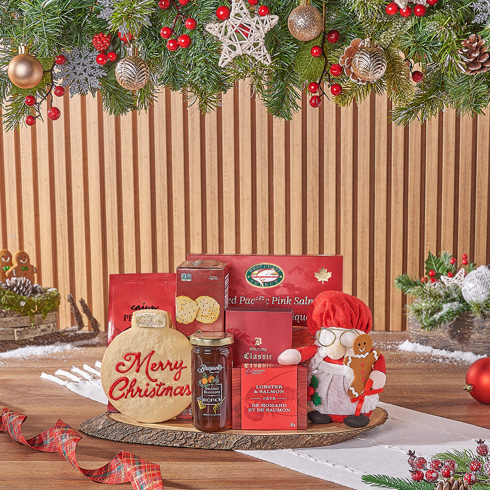 Holiday Gourmet Gift with Smoked Salmon – how the gift is presented