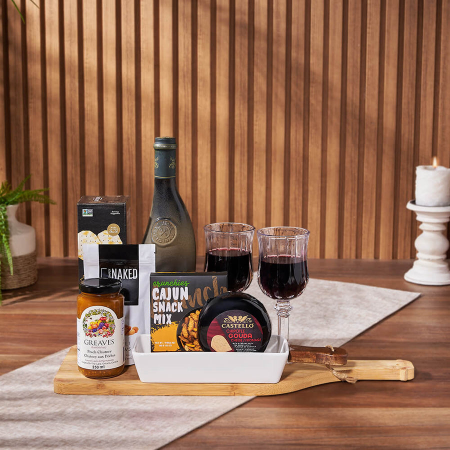 Delightful Wine & Treat Gift Set, wine gift, wine, snack gift, snack, New Jersey delivery