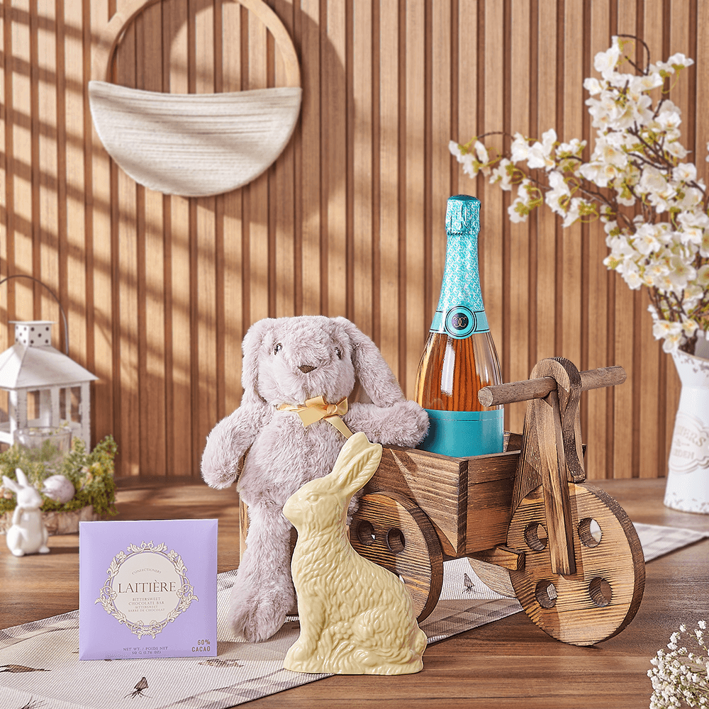 Easter Sparkling Wine Plush Gift – how the gift is presented
