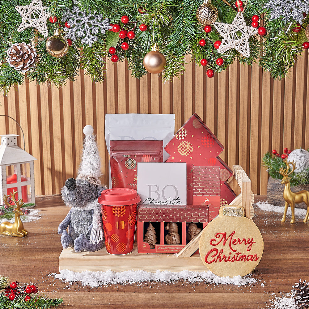 Christmas Chocolate and Cookie Sled – how the gift is presented