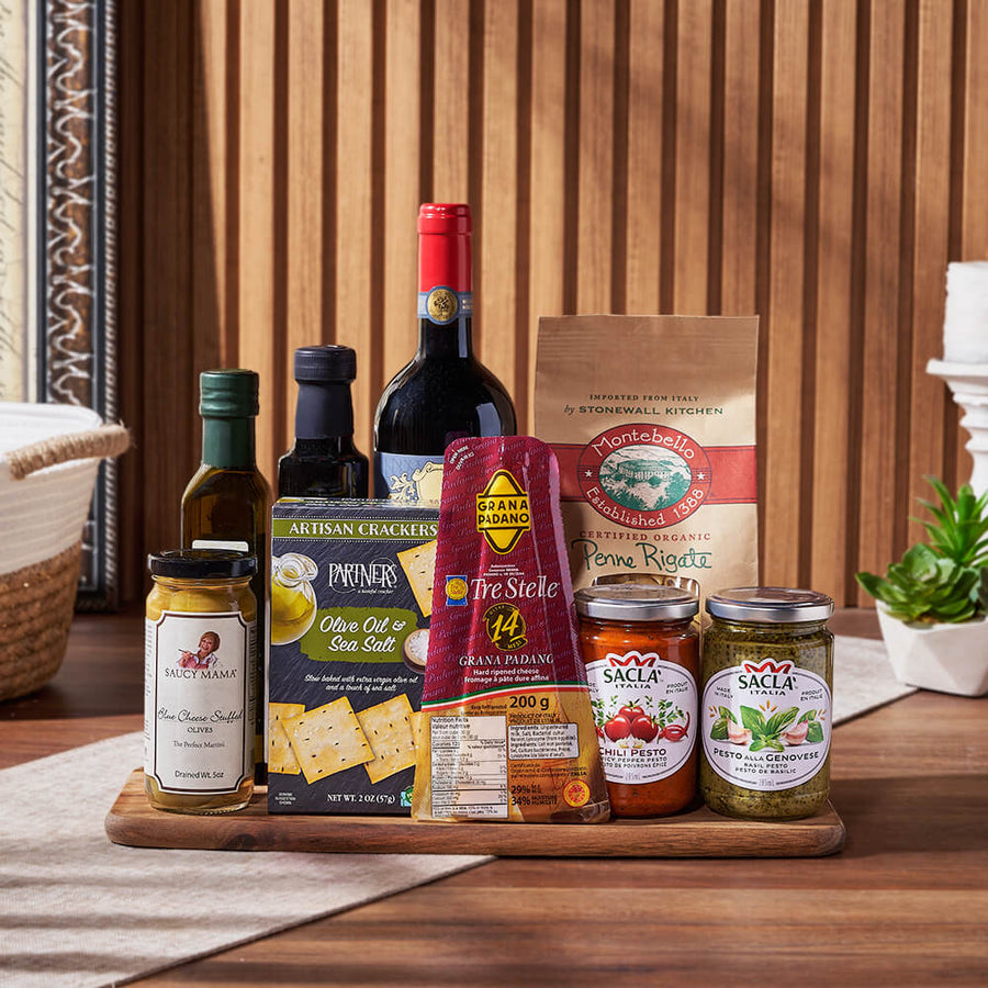 Little Italy Wine Basket from New Jersey Baskets - Wine Gift Set - New Jersey Delivery
