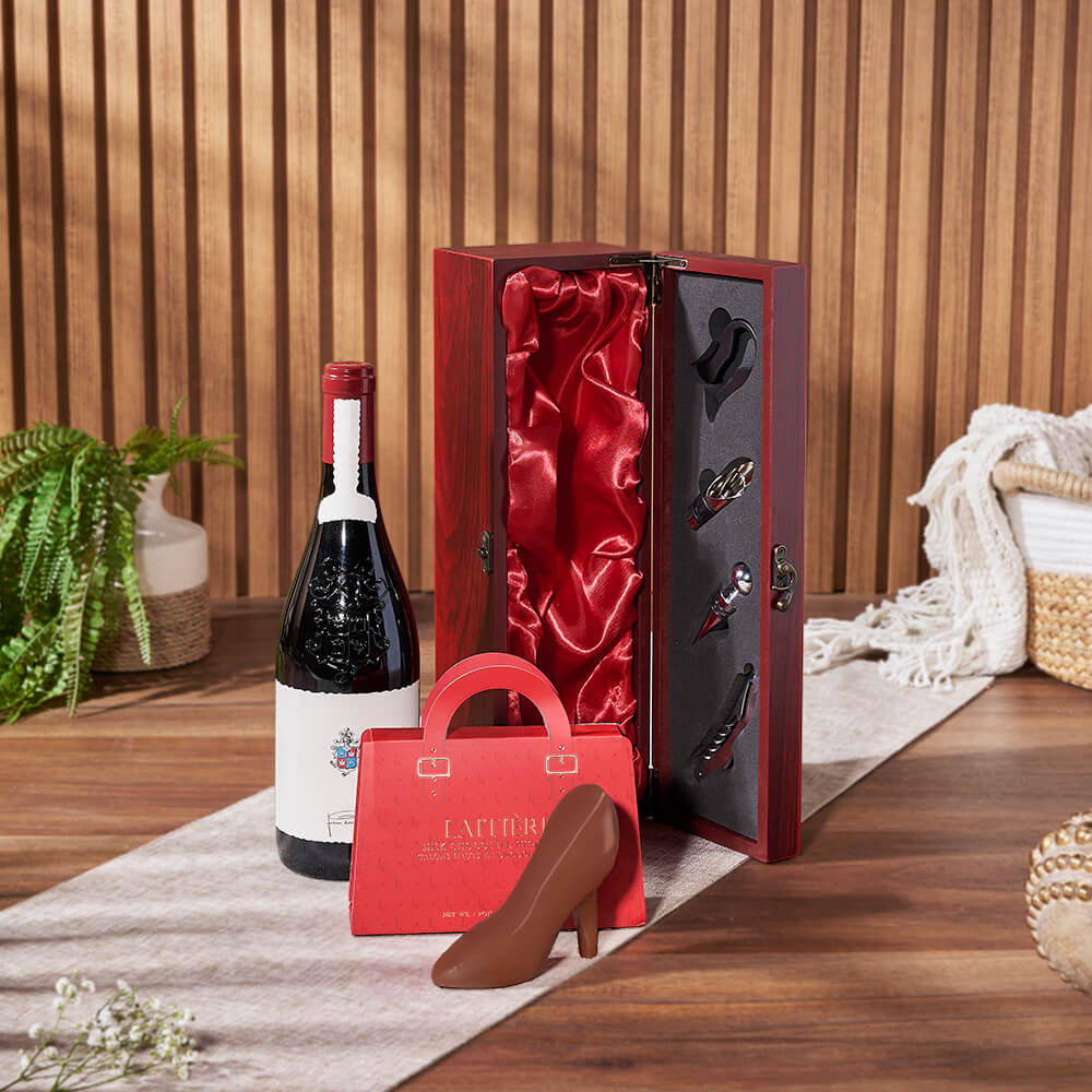 Wine and Chocolate Box – how the gift is presented