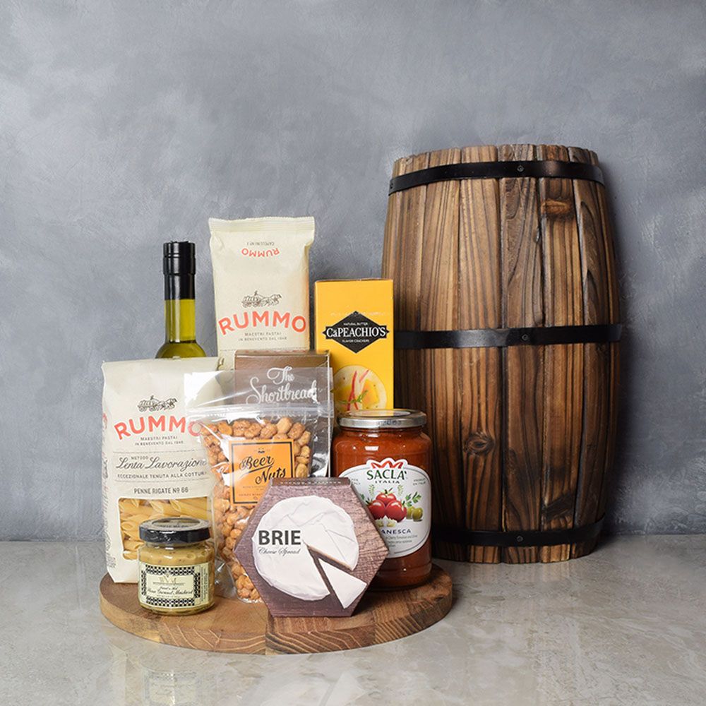 Puttanesca Sauce and Pasta Gift Set – how the gift is presented