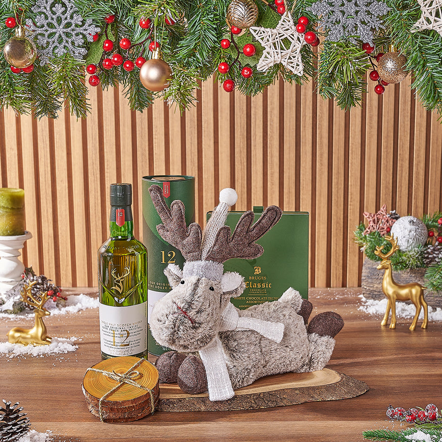Playful Holiday Spirits Gift Set, liquor gift, liquor, chocolate gift, chocolate, christmas gift, christmas, New Jersey delivery