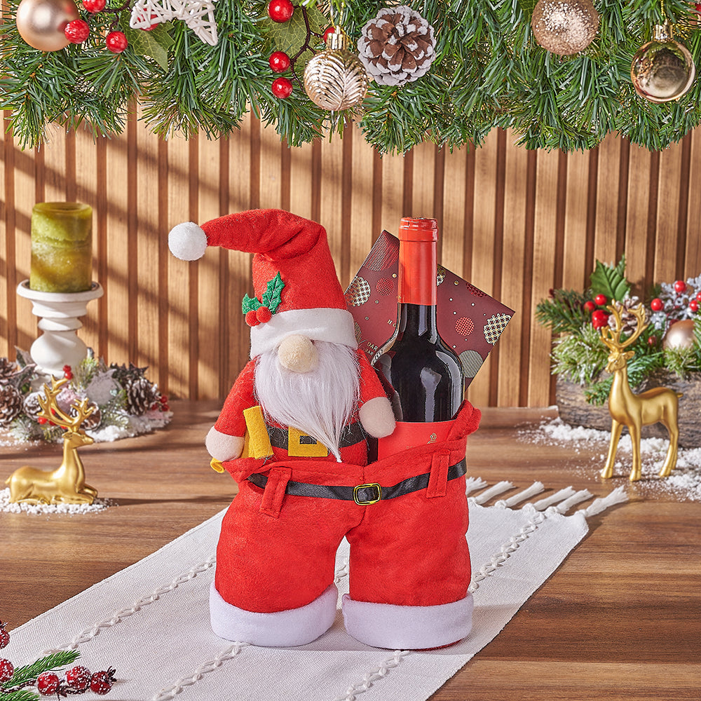 Festive Red Wine Gift – how the gift is presented