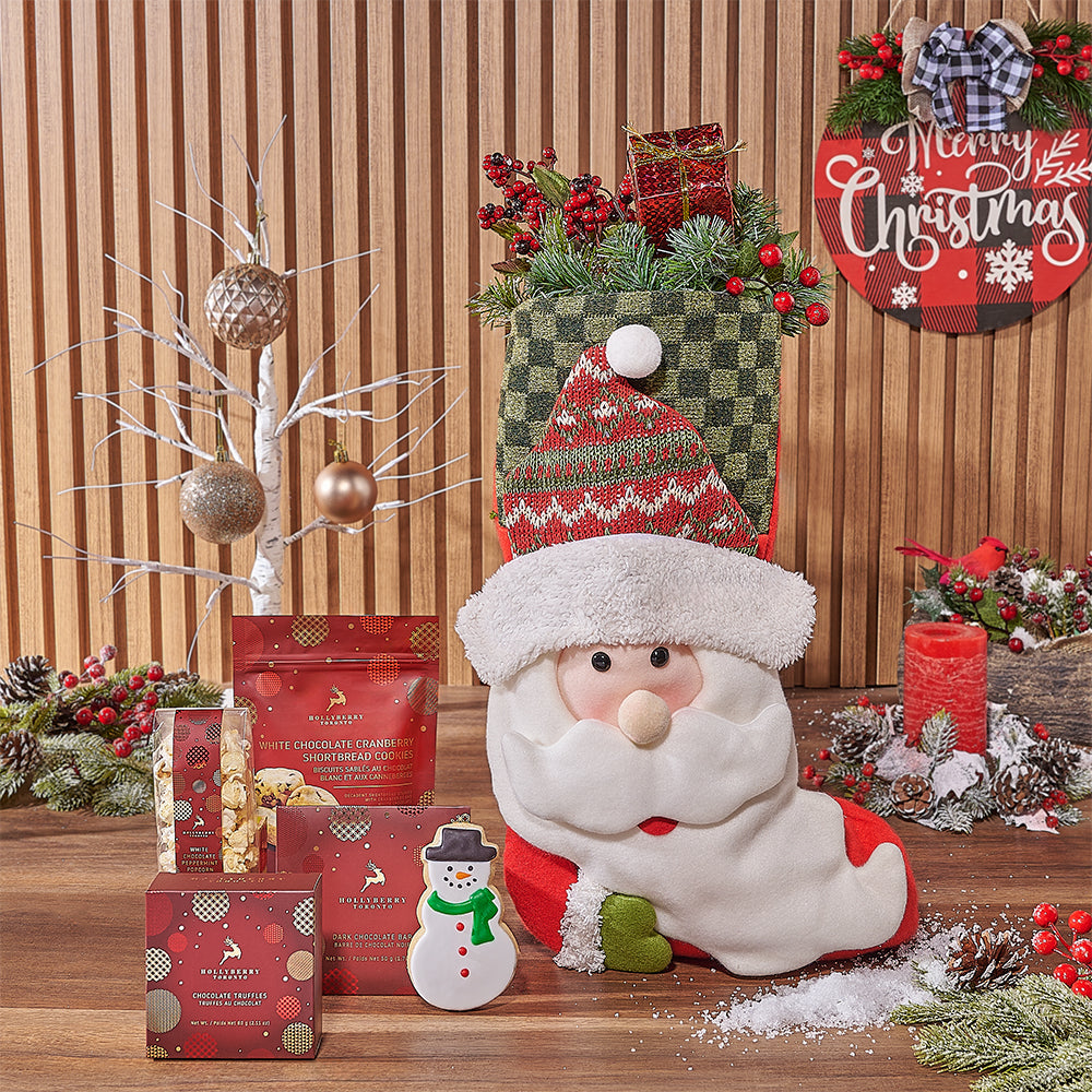 Santa Stocking White Chocolate Treats – how the gift is presented