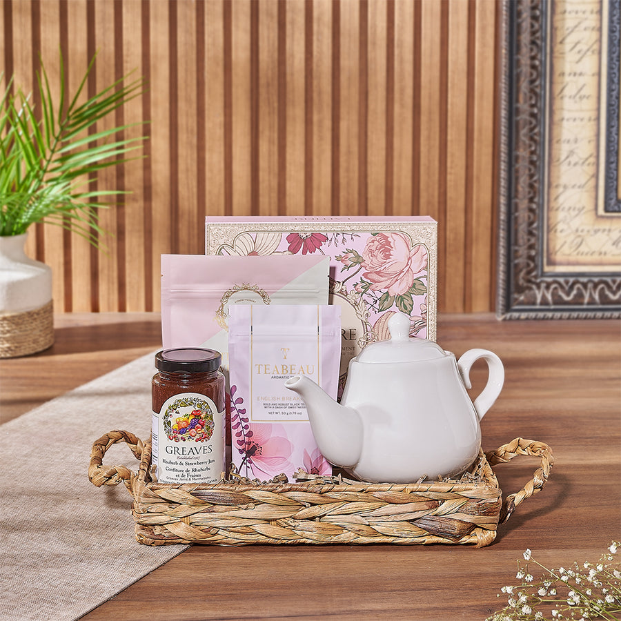 Spot of Tea Gift Tray from New Jersey Baskets, enjoy a stunning gift set with enough to entertain - New Jersey Delivery