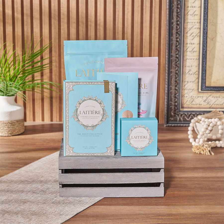 Satisfy your sweet tooth with the Absolute Chocolate Smorgasbord Gift Basket from New Jersey Baskets