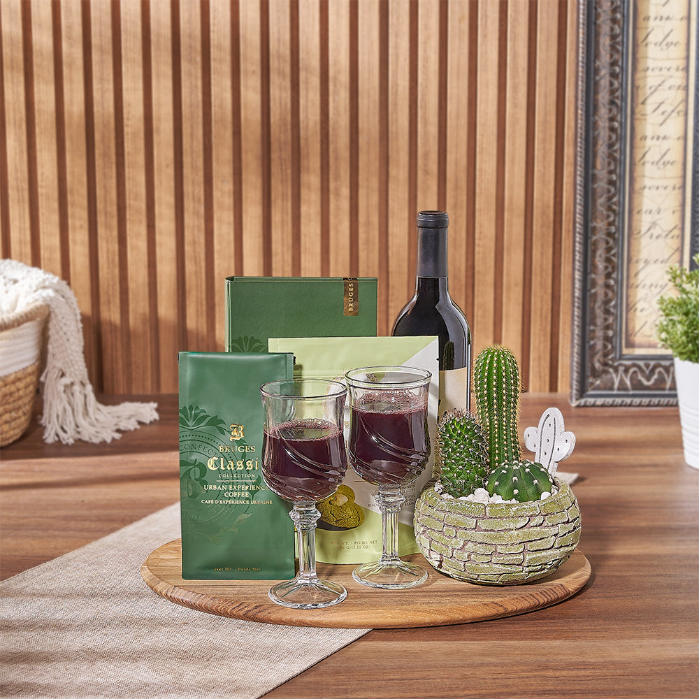 Wine and White Chocolate Gift – how the gift is presented
