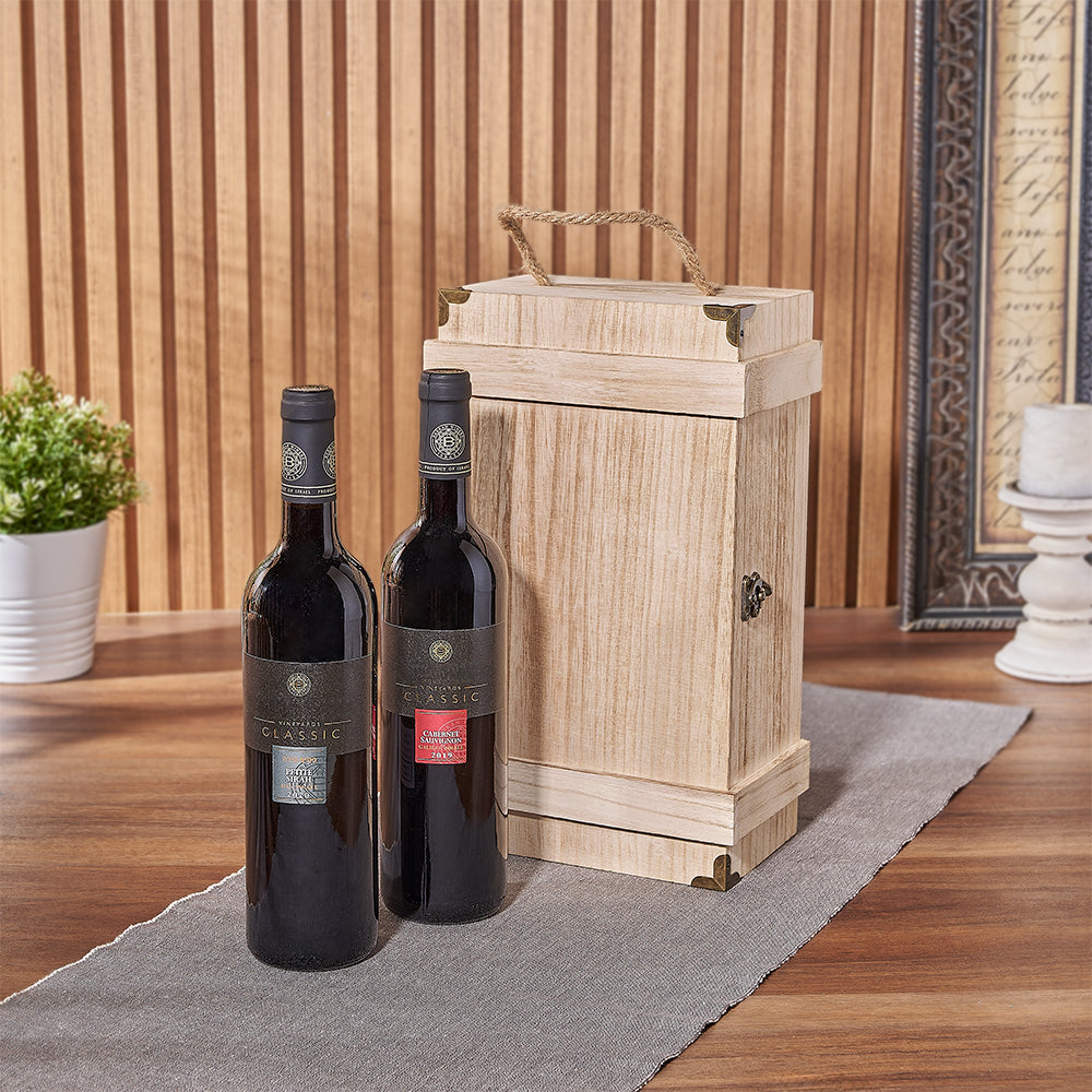 Kosher Two Bottle Wine Gift – how the gift is presented