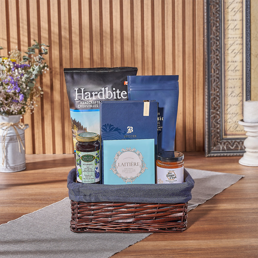 The Hanukkah Kosher Wine &amp; Pasta Basket from New Jersey Baskets is a stunning gift - New Jersey Delivery