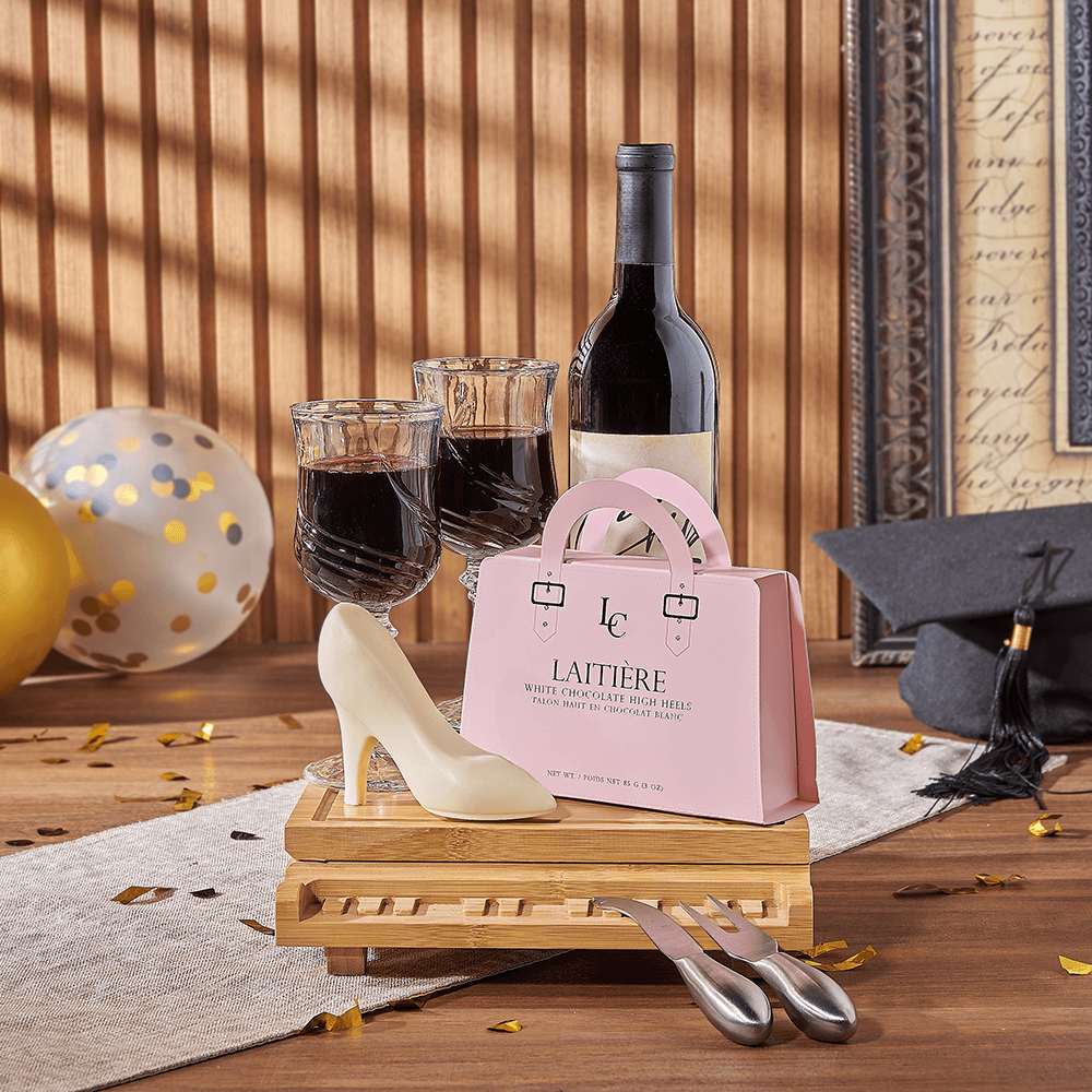 Wine &amp; Piano Grad Gift, wine gift, wine, graduation gift, graduation, chocolate gift, chocolate, New Jersey delivery