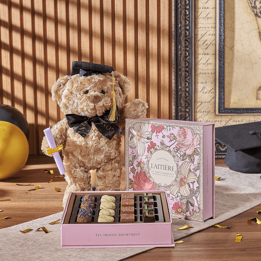 Indulgent Graduation Gift Set, graduation gift, graduation, chocolate gift, chocolate, plush gift, plush, New Jersey delivery