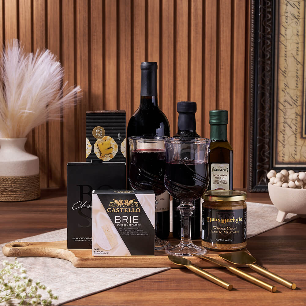 Appetizing Wine Gift Board, wine gift, wine, charcuterie gift, charcuterie, cheese board gift, cheese board, New Jersey delivery