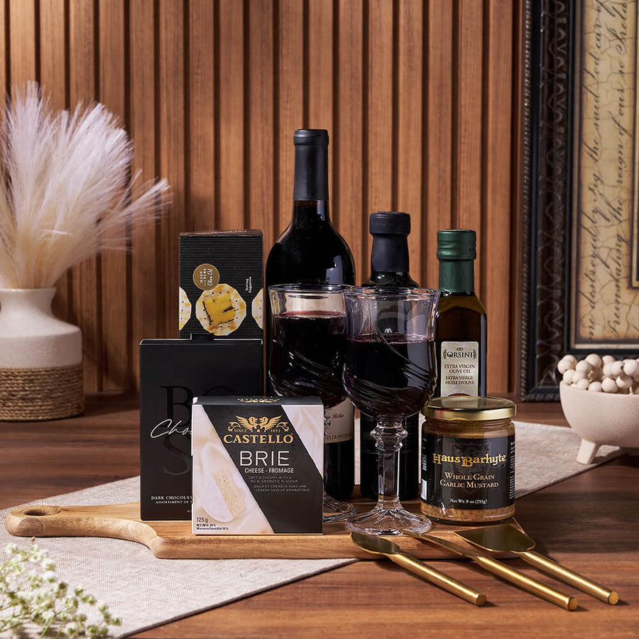 Appetizing Wine Gift Board, wine gift, wine, charcuterie gift, charcuterie, cheese board gift, cheese board, New Jersey delivery