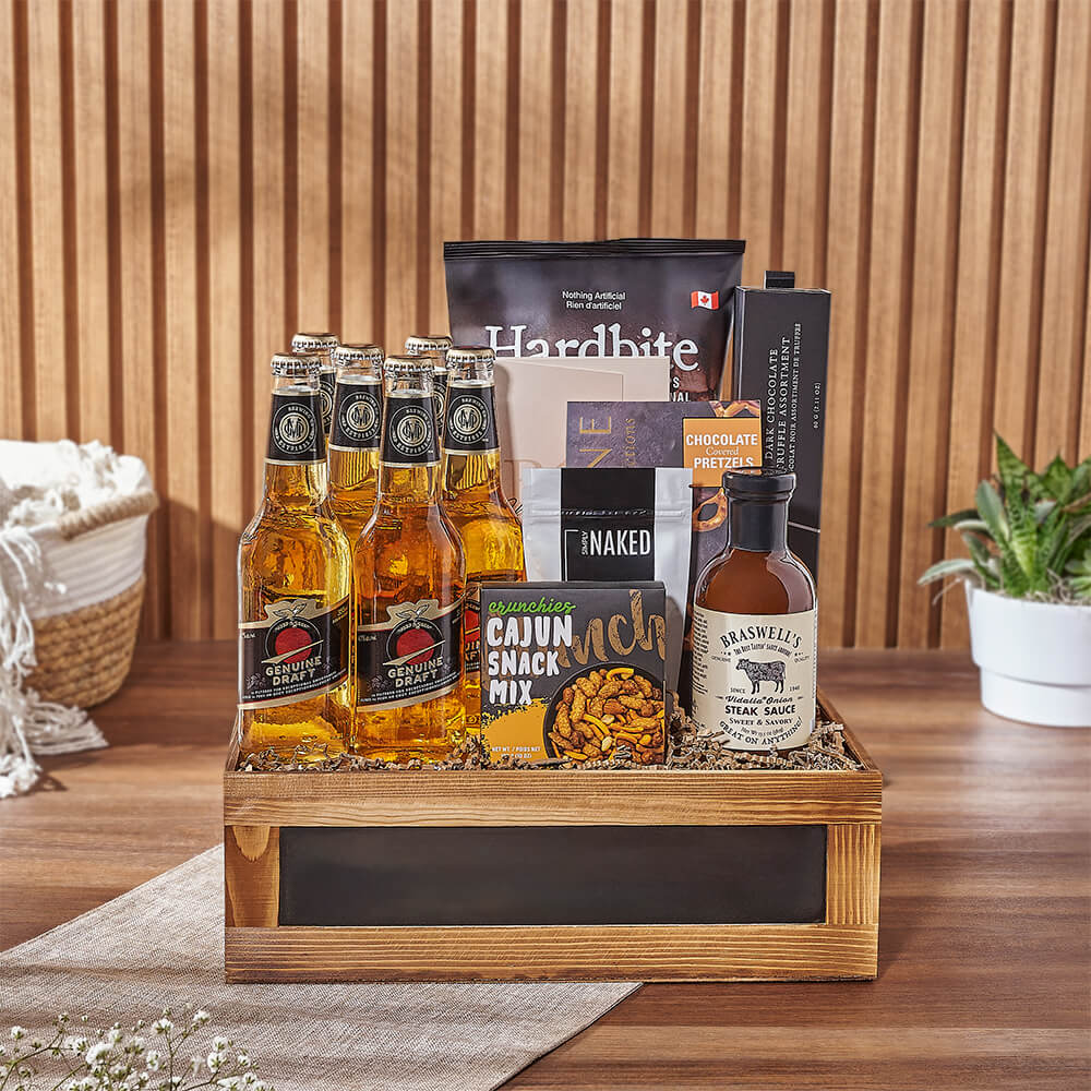 Beer &amp; Total Snacking Crate, beer gift, beer, gourmet gift, gourmet, chocolate gift, chocolate, New Jersey delivery