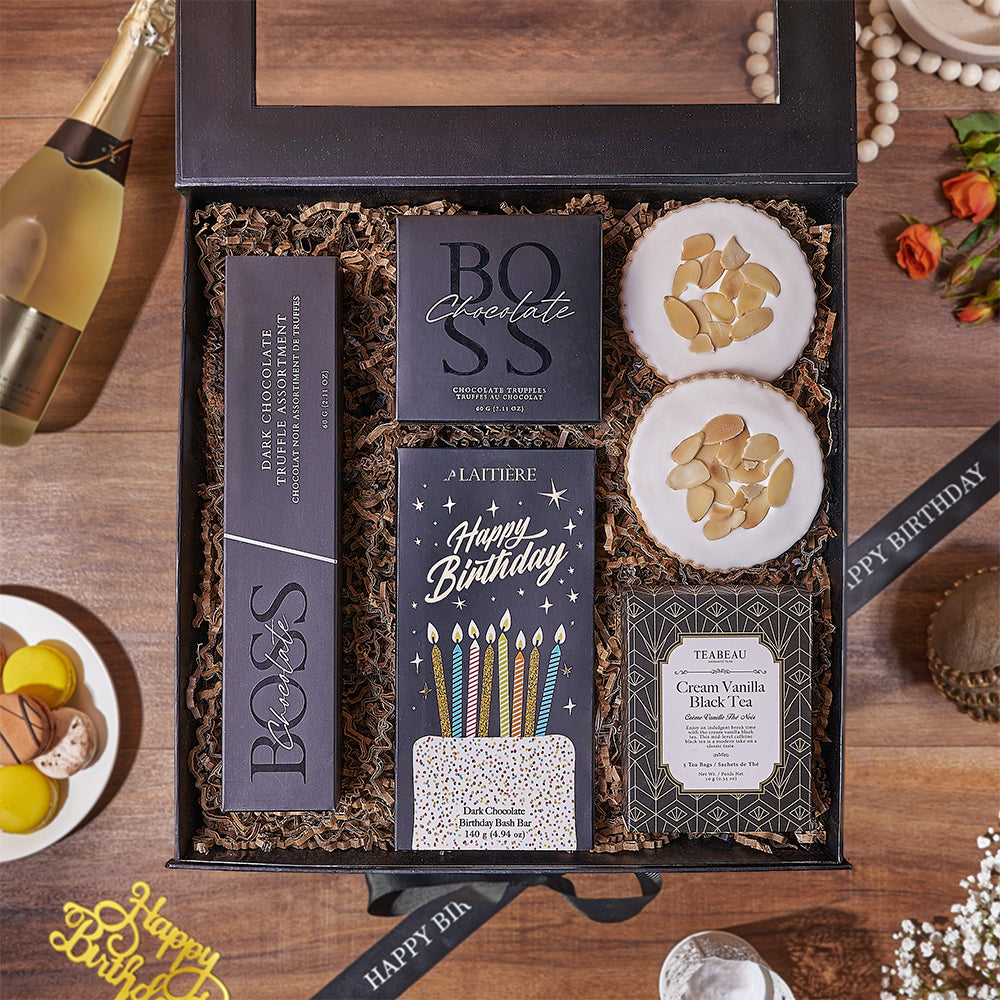 Birthday Dark Chocolate Assortment – how the gift is presented