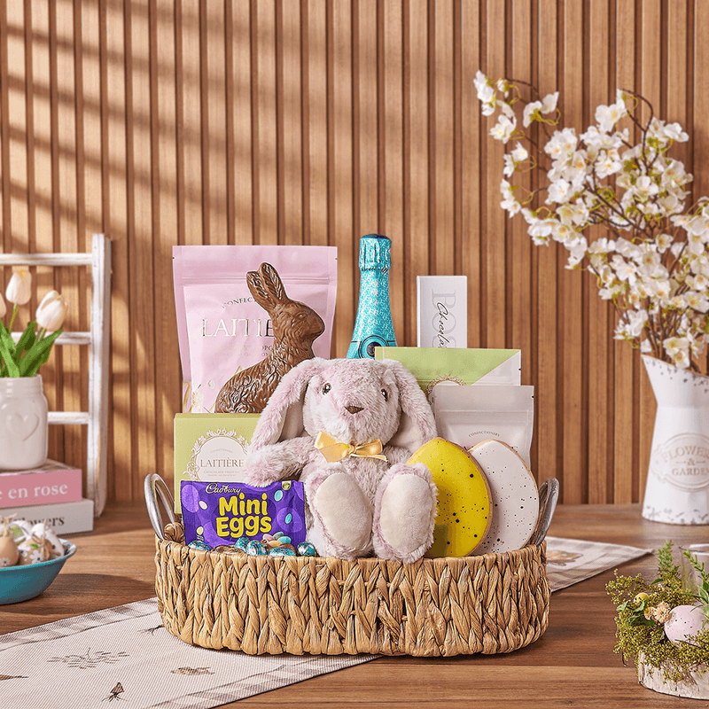 Bubbly Bunny Gift Set, sparkling wine gift, sparkling wine, champagne gift, champagne, chocolate gift, chocolate, easter gift, easter, New Jersey delivery