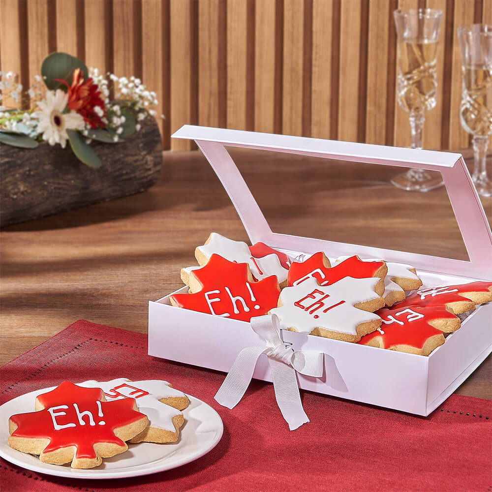 Maple Leaf Cookie Collection for Canada Day – how the gift is presented
