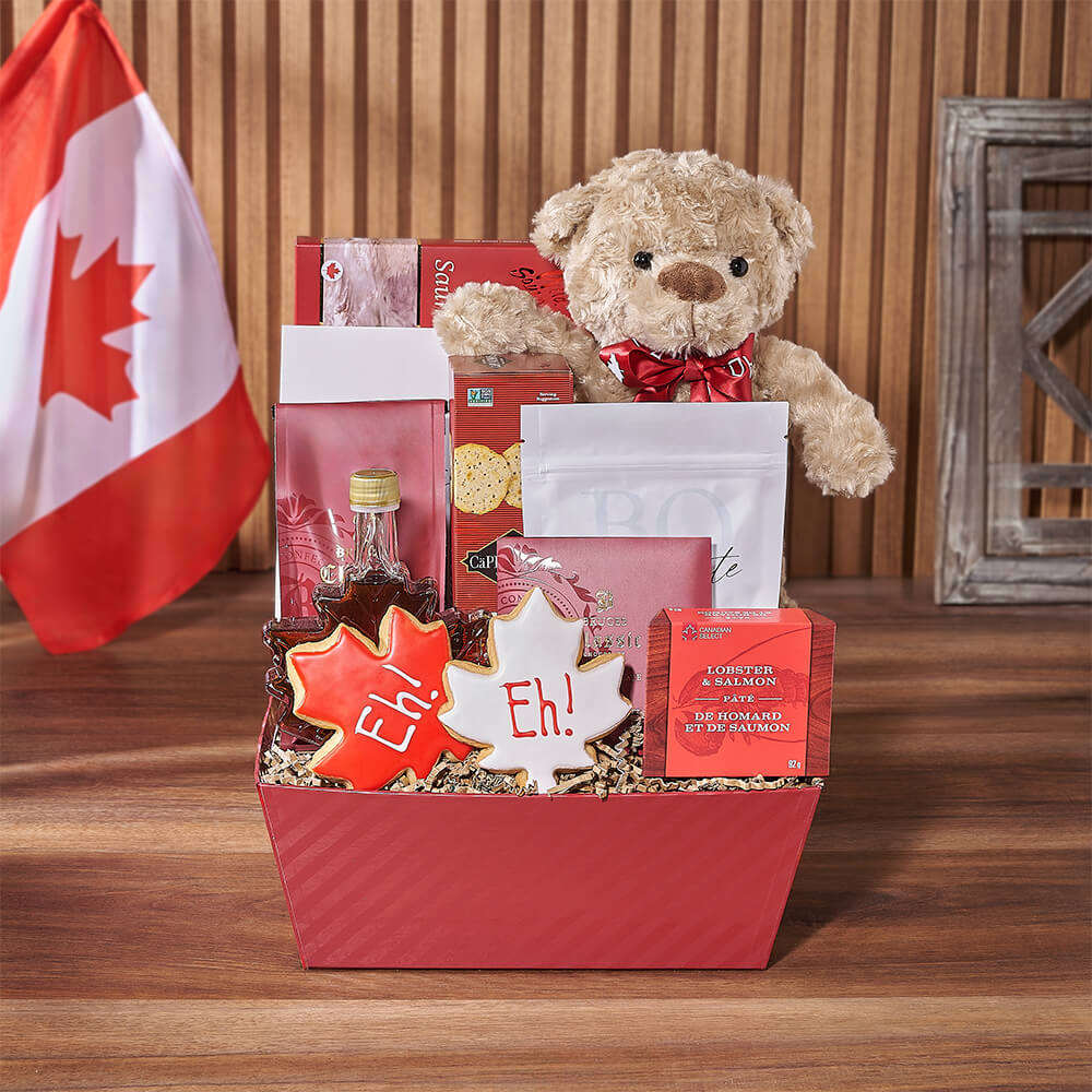 Canada Day Seafood &amp; Snack Gift, canada day gift, canada day, seafood gift, seafood, cookie gift, cookie, New Jersey delivery