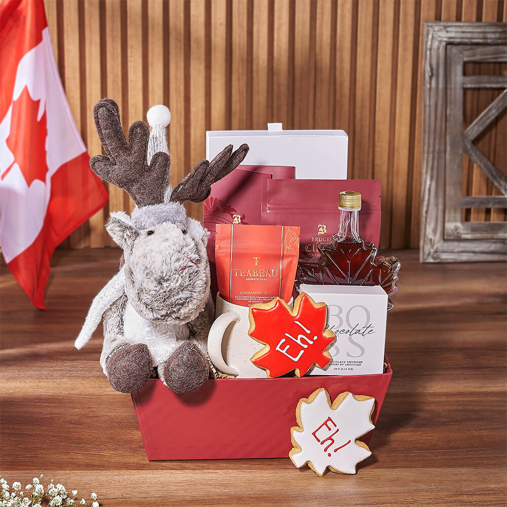 Canada Day Tea & Treat Gift, canada day gift, canada day, tea gift, tea, cookie gift, cookie, New Jersey delivery