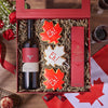 Canada Day Wine Gift Box, canada day gift, canada day, wine gift, wine, chocolate gift, chocolate, cookie gift, cookie, New Jersey delivery