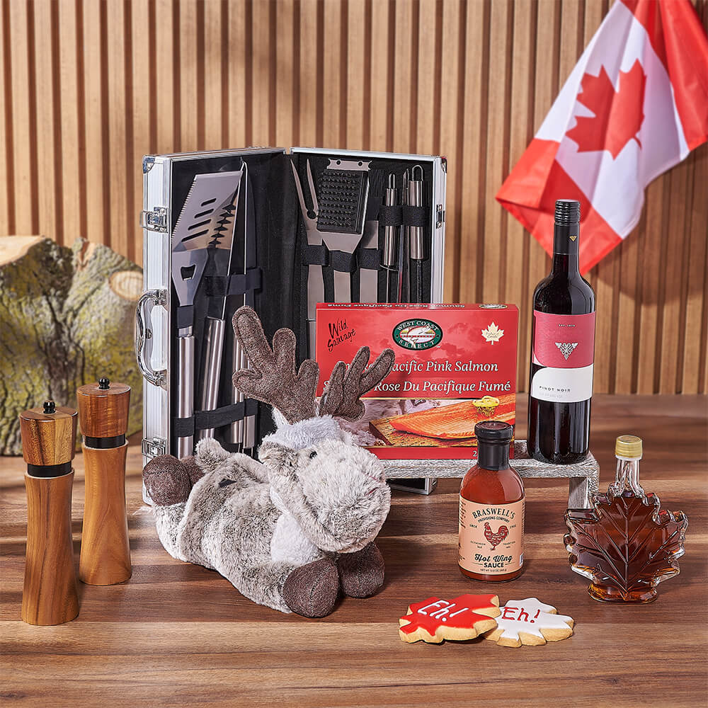 Canada Day Wine &amp; Grilling Gift, wine gift, wine, grill gift, grill, canada day gift, canada day, New Jersey delivery