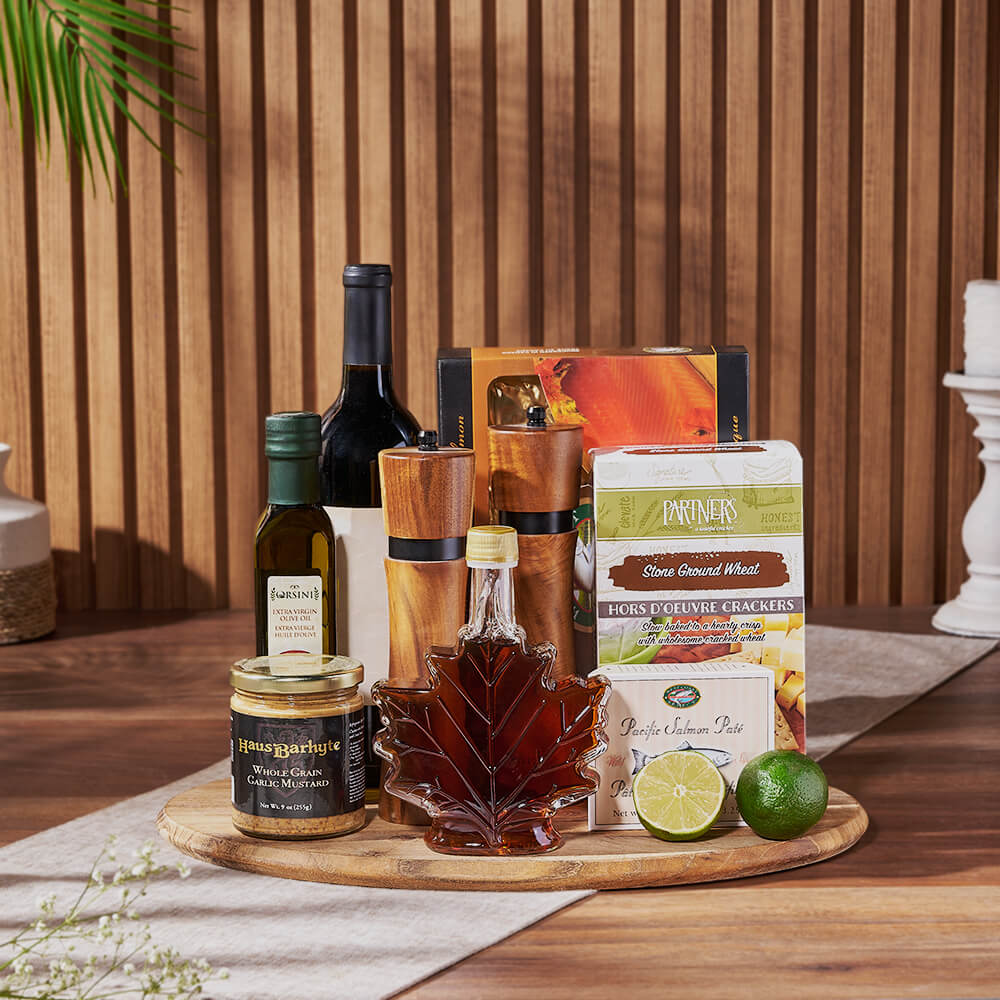 Candied Salmon & Wine Gift Set, wine gift, wine, seafood gift, seafood, gourmet gift, gourmet, New Jersey delivery