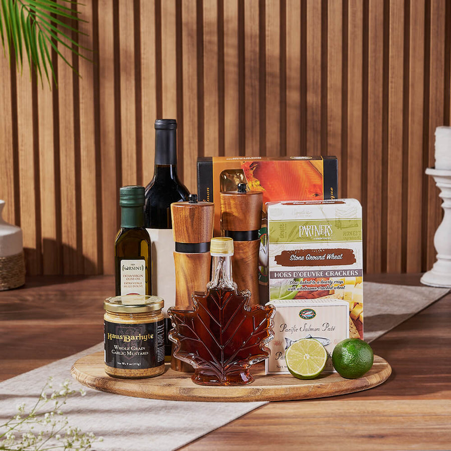 Candied Salmon & Wine Gift Set, wine gift, wine, seafood gift, seafood, gourmet gift, gourmet, New Jersey delivery