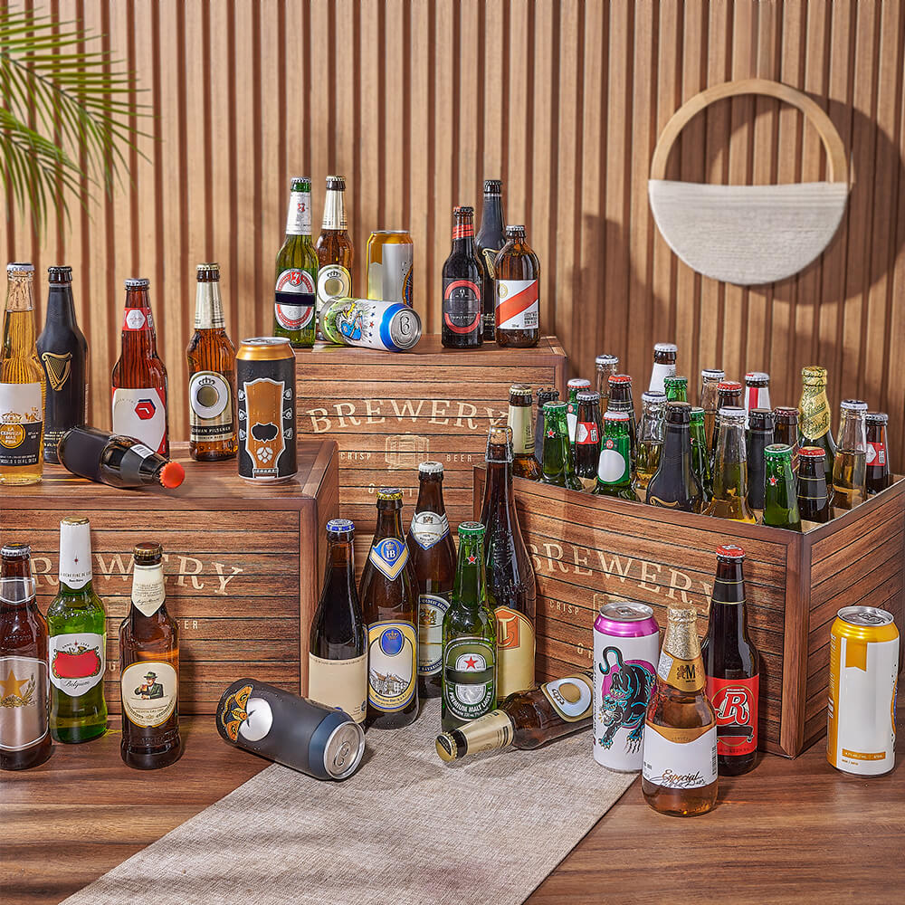 Beer Gift Basket with Packaging – how the gift is presented