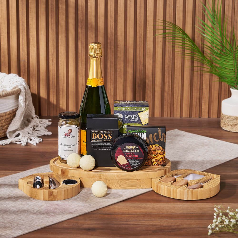 Cheese &amp; Champagne Celebration Gift Set, champagne gift, champagne, sparkling wine gift, sparkling wine, cheese board gift, cheese board, New Jersey delivery