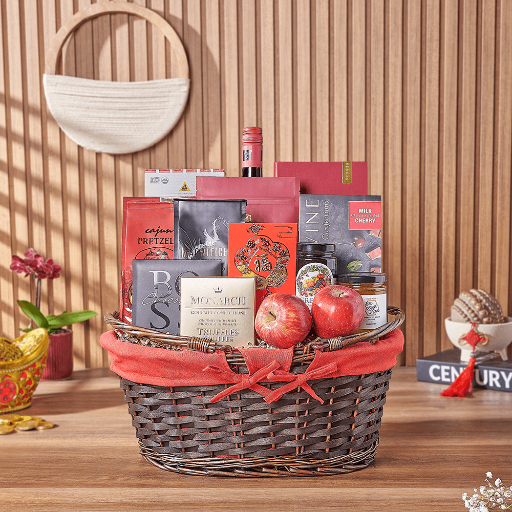 Chinese New Year Wine &amp; Feast Gift, wine gift, wine, chinese new year gift, chinese new year, lunar new year gift, lunar new year, New Jersey delivery
