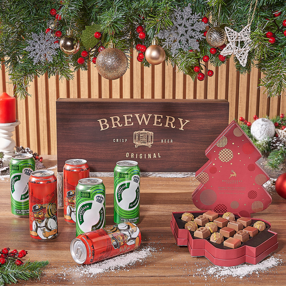 Christmas Cheer &amp; Beer Gift Set, christmas gift, christmas, beer gift, beer, craft beer gift, craft beer, New Jersey delivery