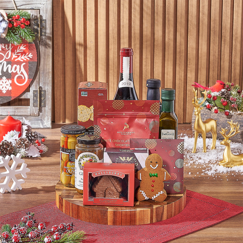 Christmas Chocolate & Wine Gift Board, wine gift, wine, christmas gift, christmas, holiday gift, holiday, New Jersey delivery