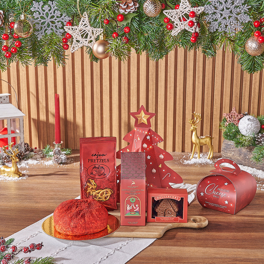 Christmas Dessert Cheese Ball Gift Board, christmas gift, christmas, chocolate gift, chocolate, cheeseball gift, cheeseball, New Jersey delivery