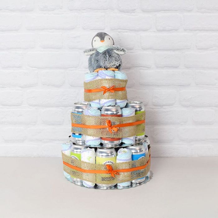Craft Beer &amp; Baby Diapers Gift Set = Baby Gift -  New Jersey Baskets