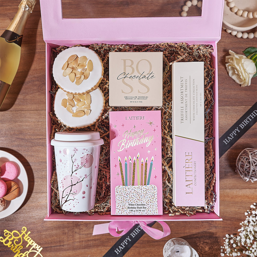 Birthday Chocolate and Tumbler Gift Box – how the gift is presented