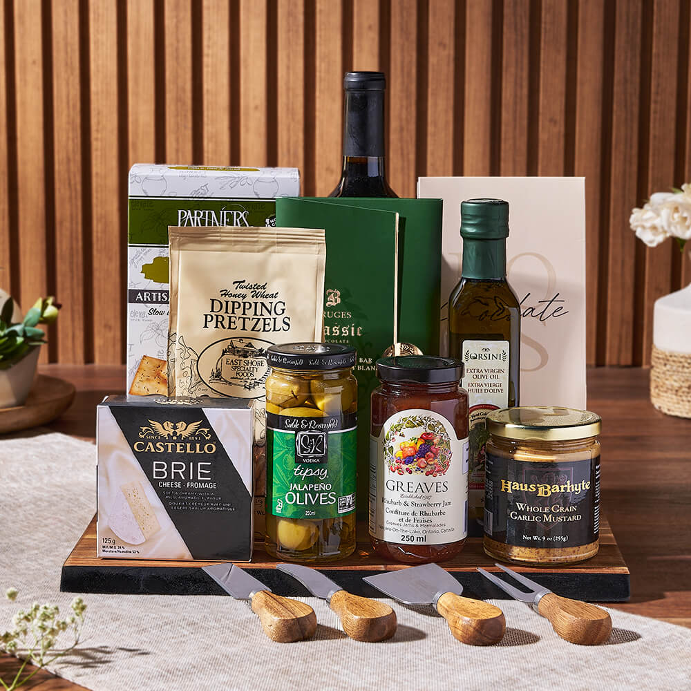 Delicious Gathering Wine &amp; Cheese Gift Set, wine gift, wine, cheese gift, cheese, New Jersey  delivery