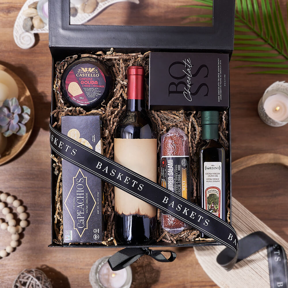 Deluxe Wine &amp; Cheese Crate, wine gift, wine, charcuterie gift, charcuterie, New Jersey delivery