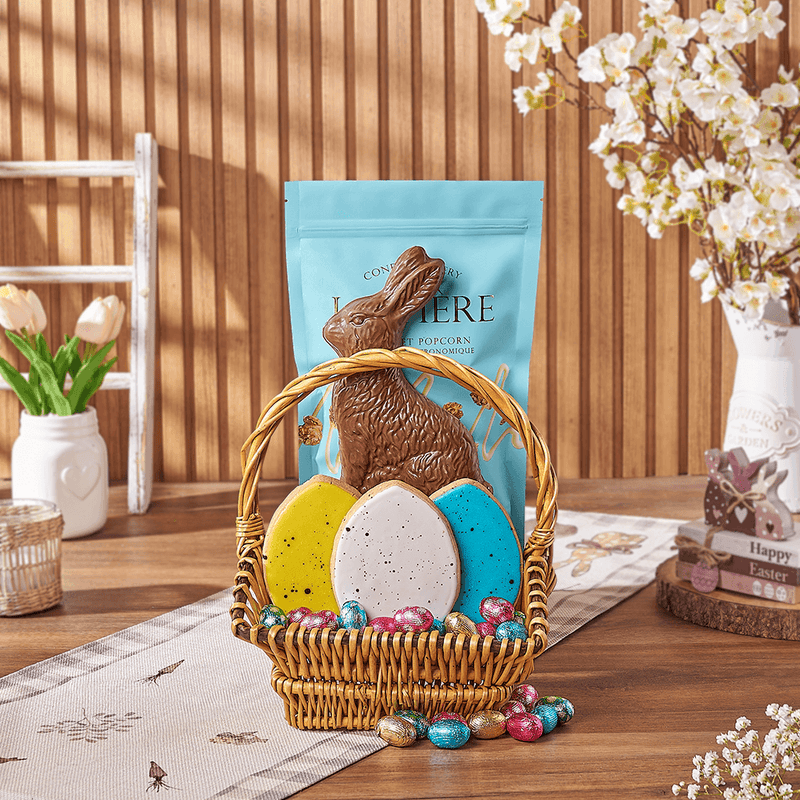 Easter Chocolate Gift Basket, easter gift, easter, cookie gift, cookie, chocolate gift, chocolate, New Jersey delivery