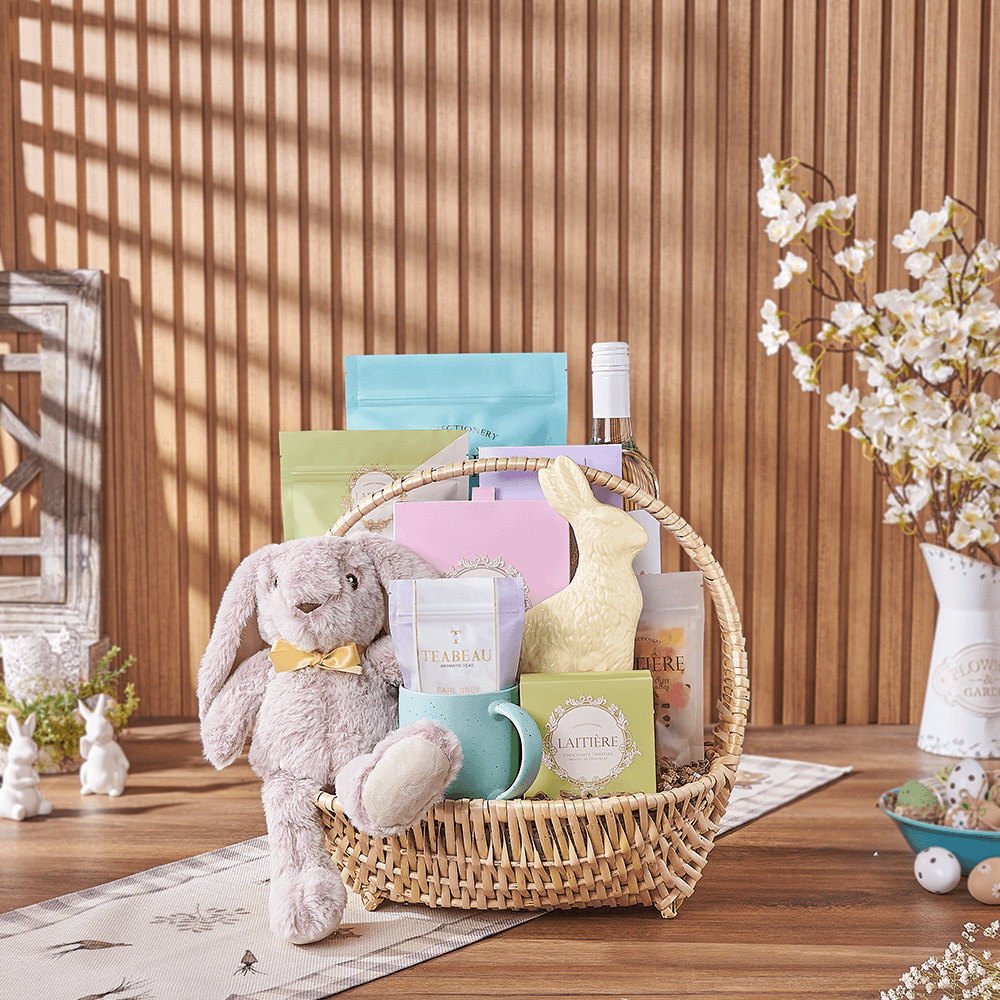 Easter Feast & Wine Gift, wine gift, wine, easter gift, easter, chocolate gift, chocolate, tea gift, tea, New Jersey delivery