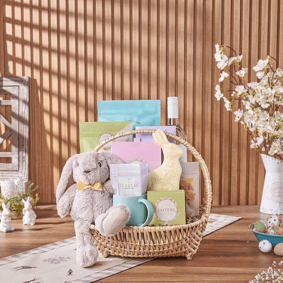 Easter Feast & Wine Gift, wine gift, wine, easter gift, easter, chocolate gift, chocolate, tea gift, tea, New Jersey delivery