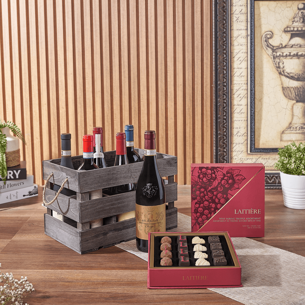 Exceptional Wine Gift Crate - Premium Wines from New Jersey Baskets - Wine Gift Basket - New Jersey Delivery