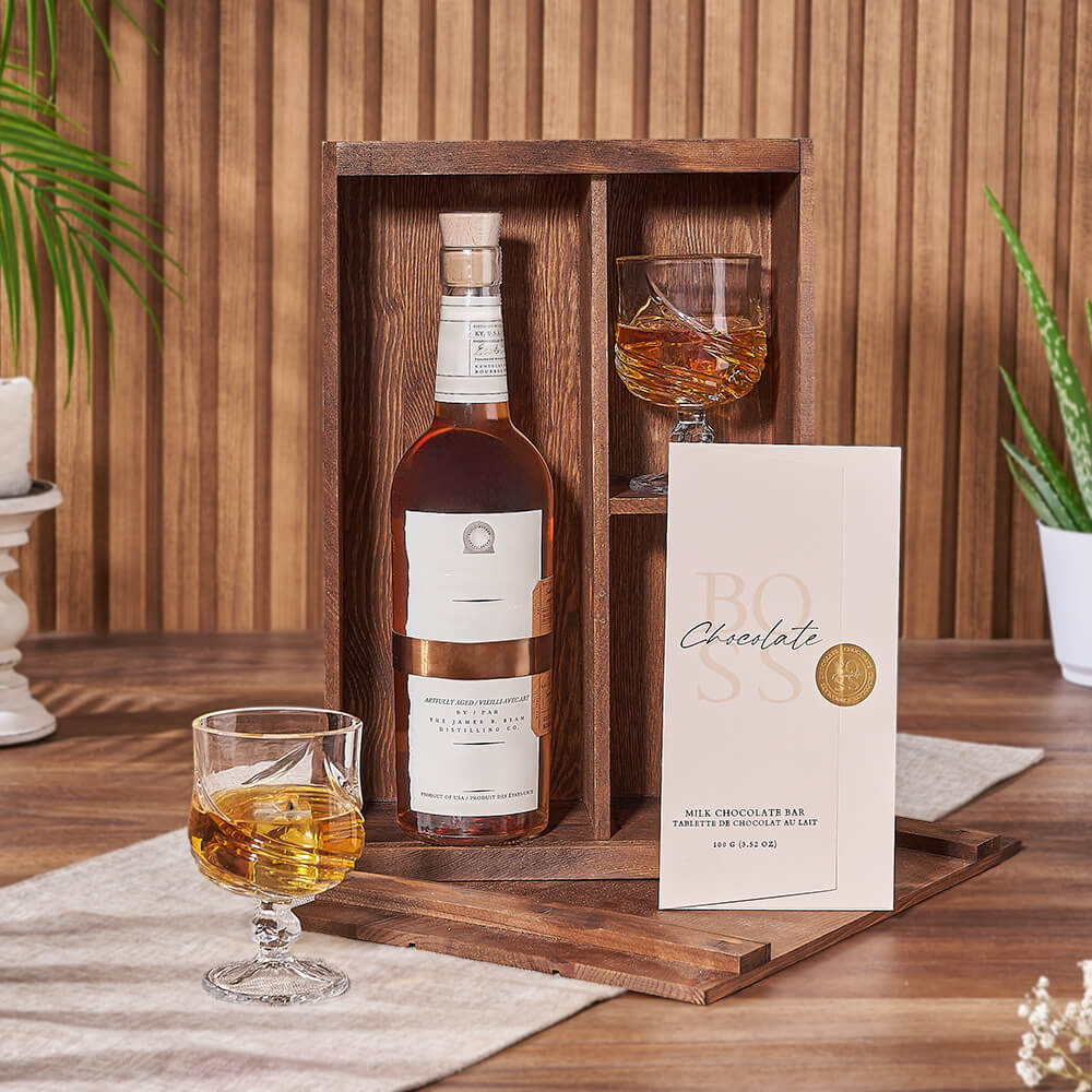 Executive Liquor &amp; Decanter Set, liquor gift, liquor, chocolate gift, chocolate, New Jersey delivery